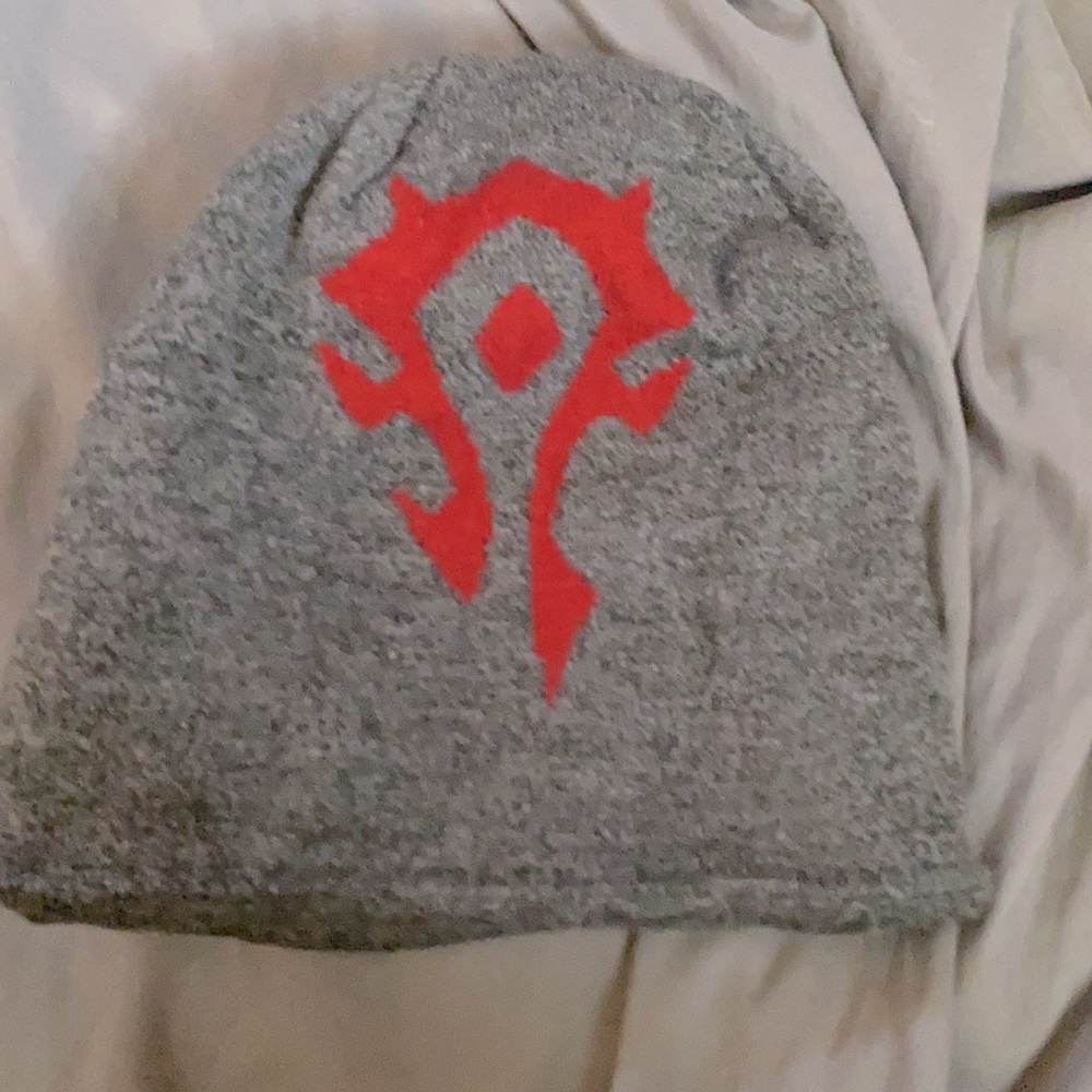 A Horde and Alliance Beanie from World of Warcraft Lootcrate